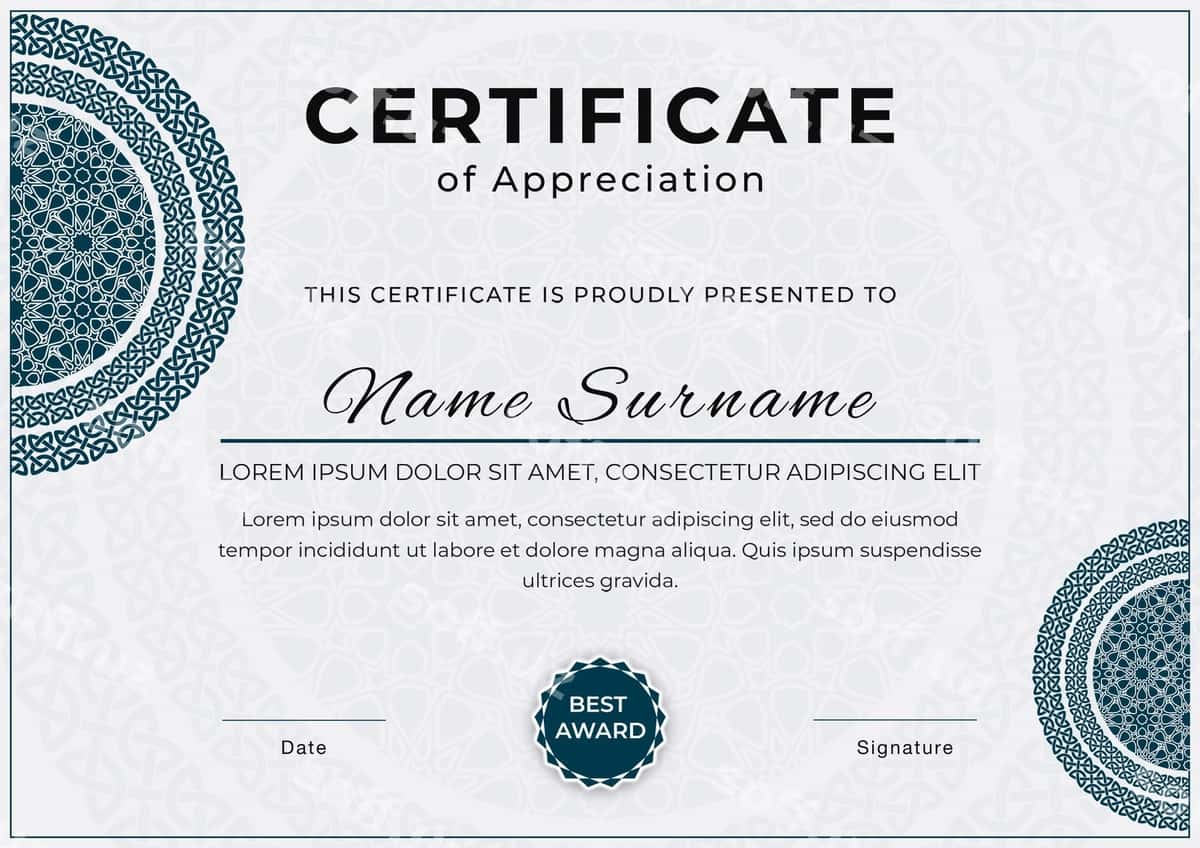 Qimmatbaho mukofot sertifikat | Awesome award certificate 1
