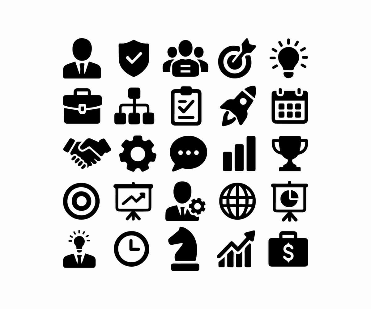 Biznes moliyasi belgisi to'plami | Business finance icon set 1