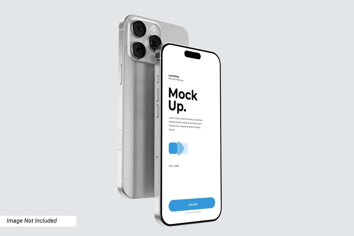 Levitating telefon maketi | Levitating phone mockup 1