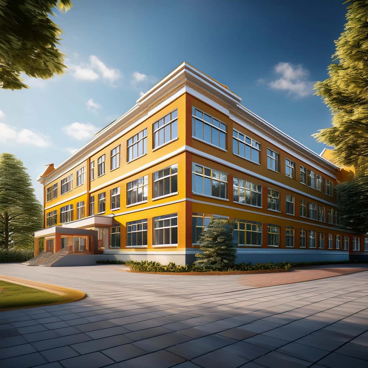 Orqa maktab binosi | Back school school building 1