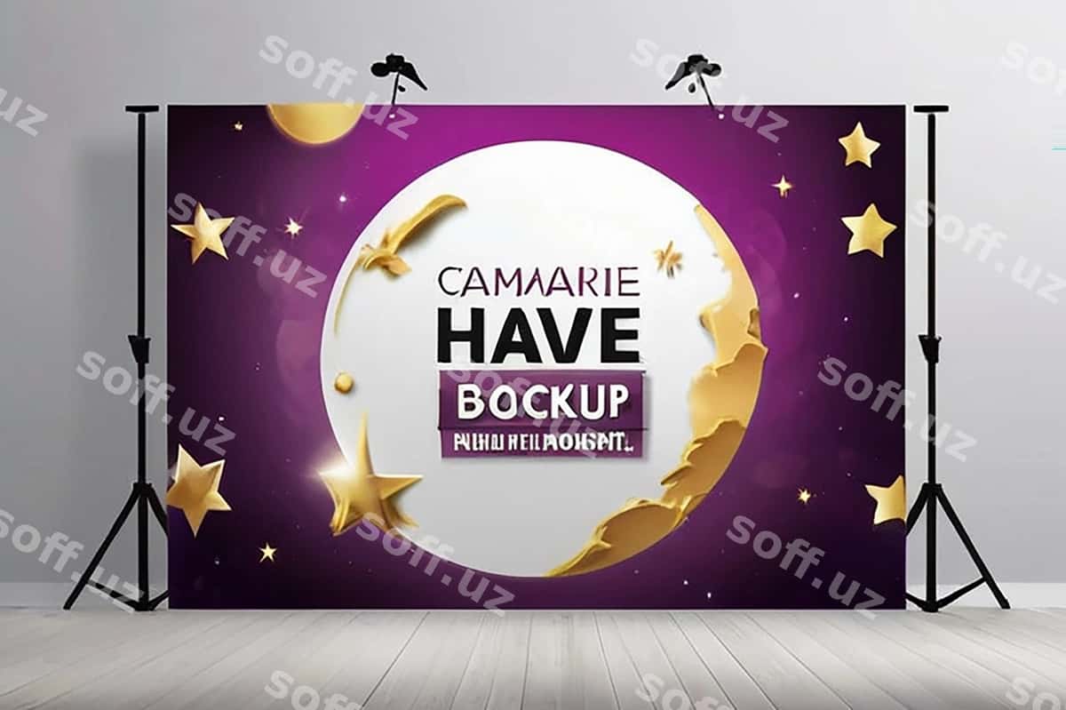Orqa fon banneri maketi | Backdrop banner mockup 1