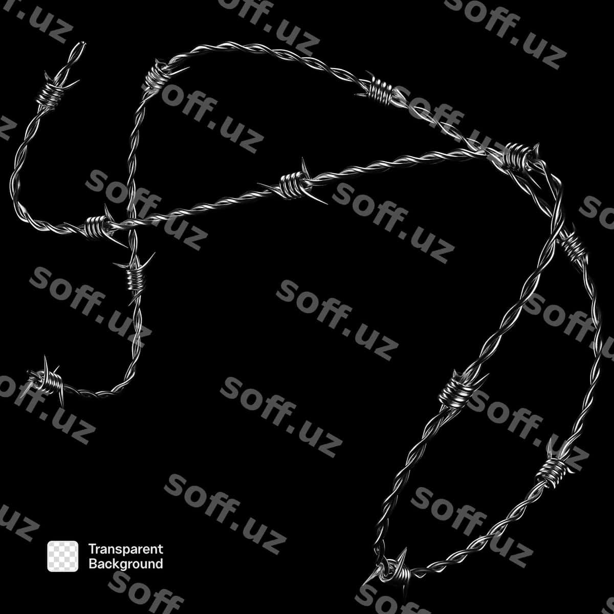Tikanli sim png shabloni | Barbed wire png template 1