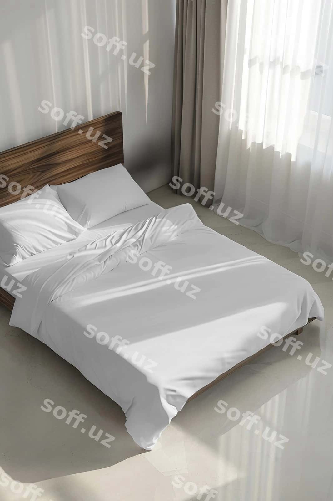 Yotoq matizi ichki dizayn namunasi | Bed linen interior mockup 1