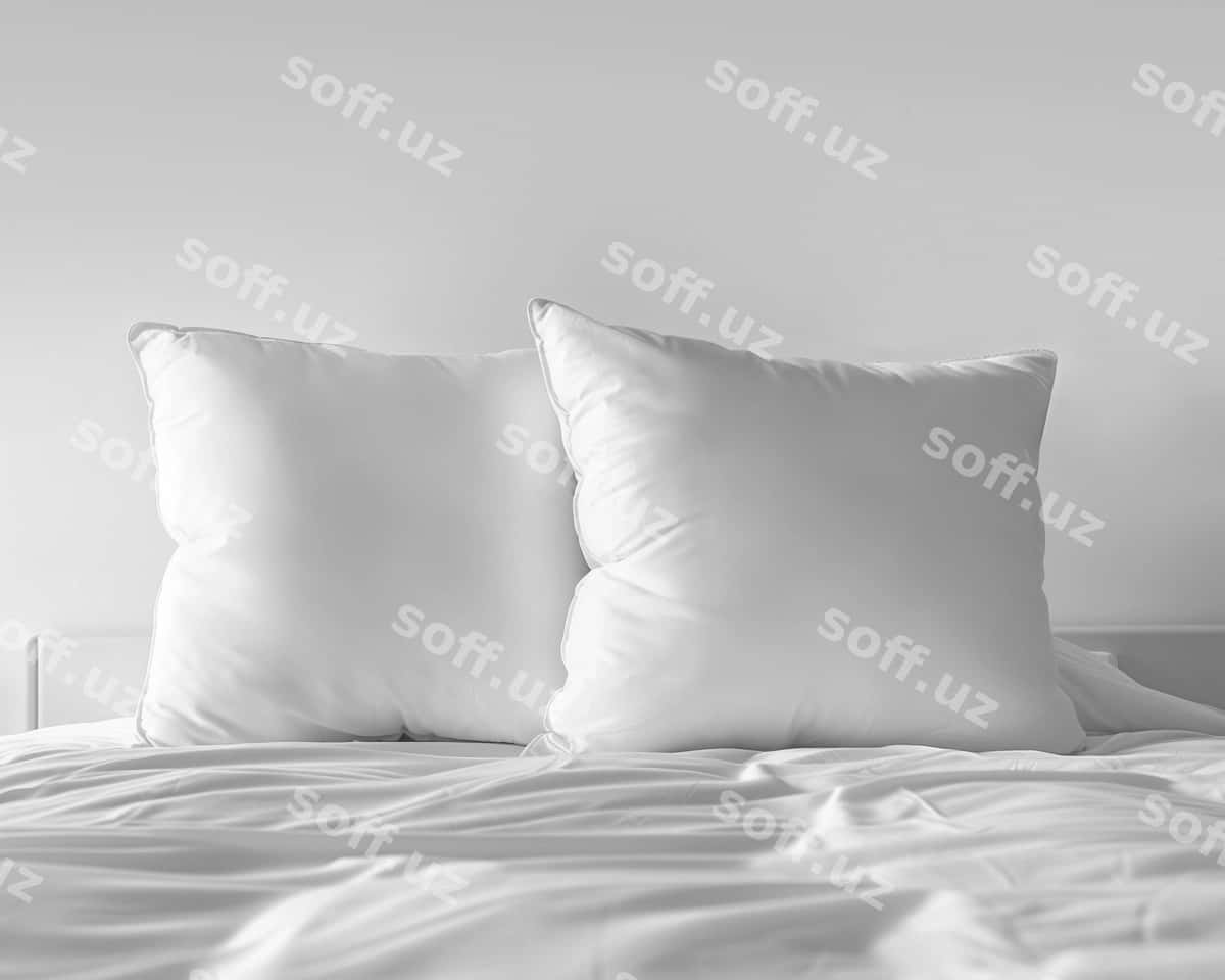 Uy xonasi namunasi chinnig va pod bilan | Bedroom mockup with sheets pillow 1