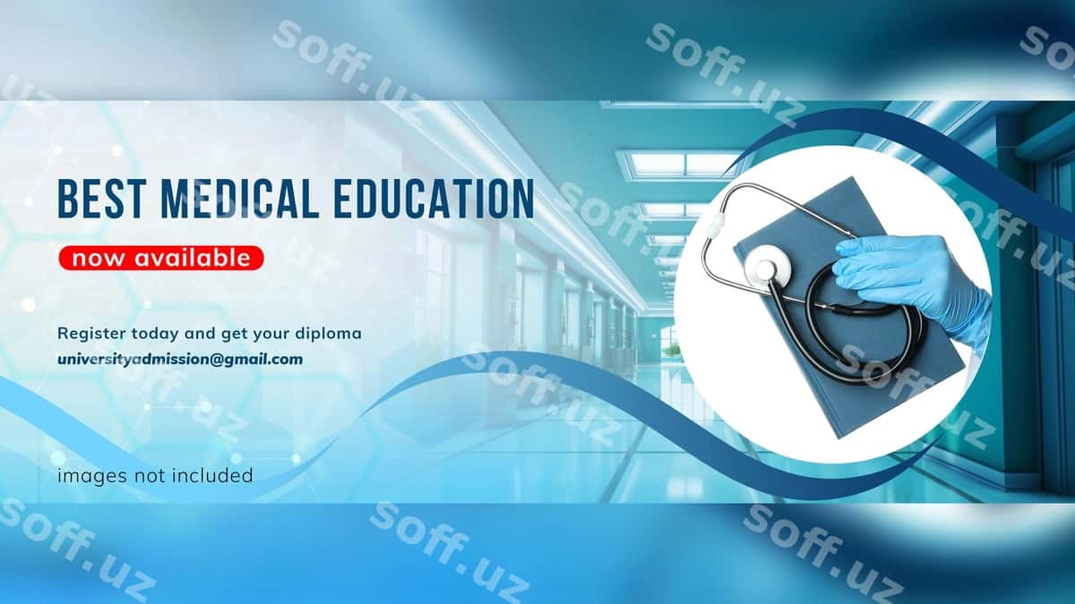 Eng yaxshi tibbiy ta'lim varaq shabloni | Best medical education cover template 1
