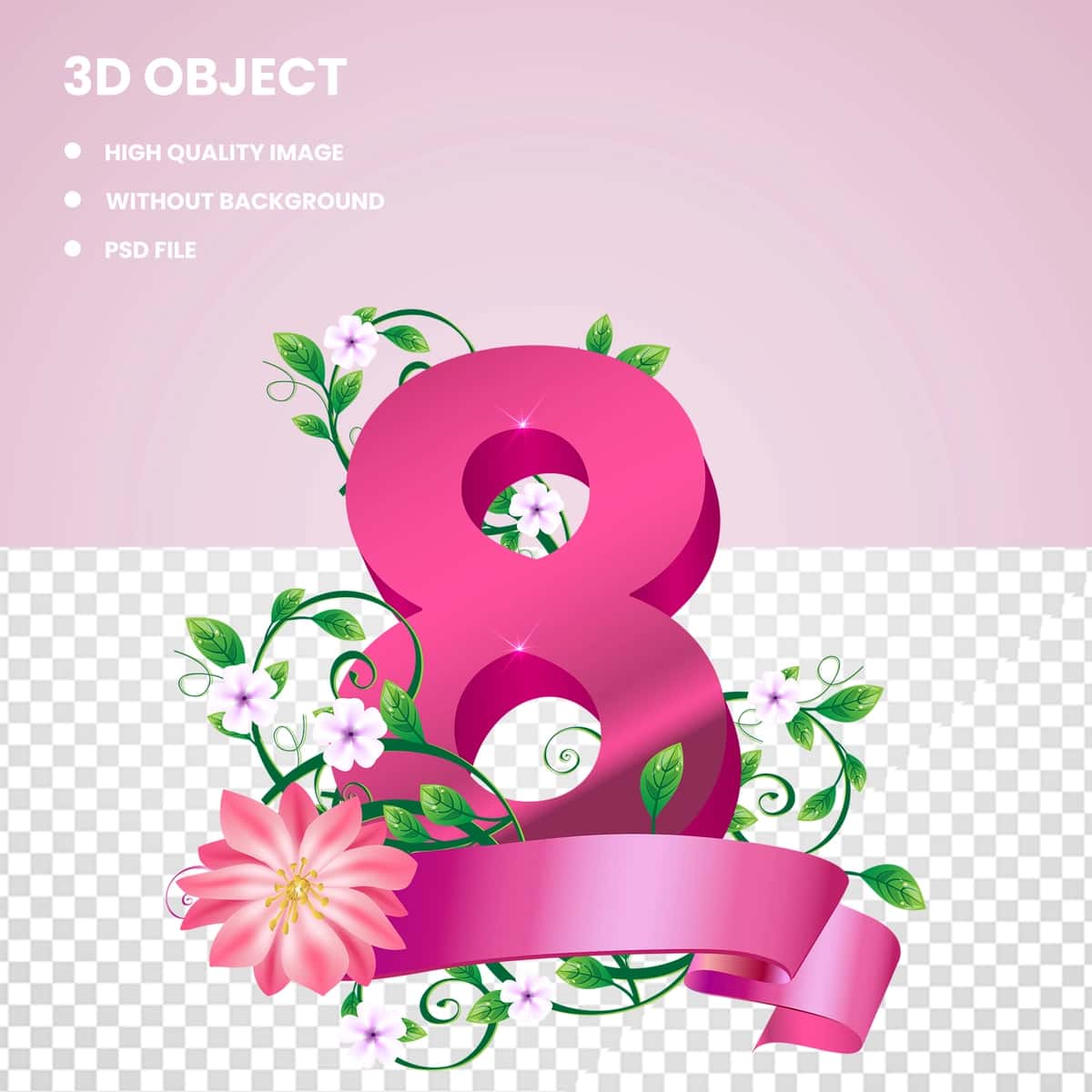8 raqami gulli | Number 8 floral 1