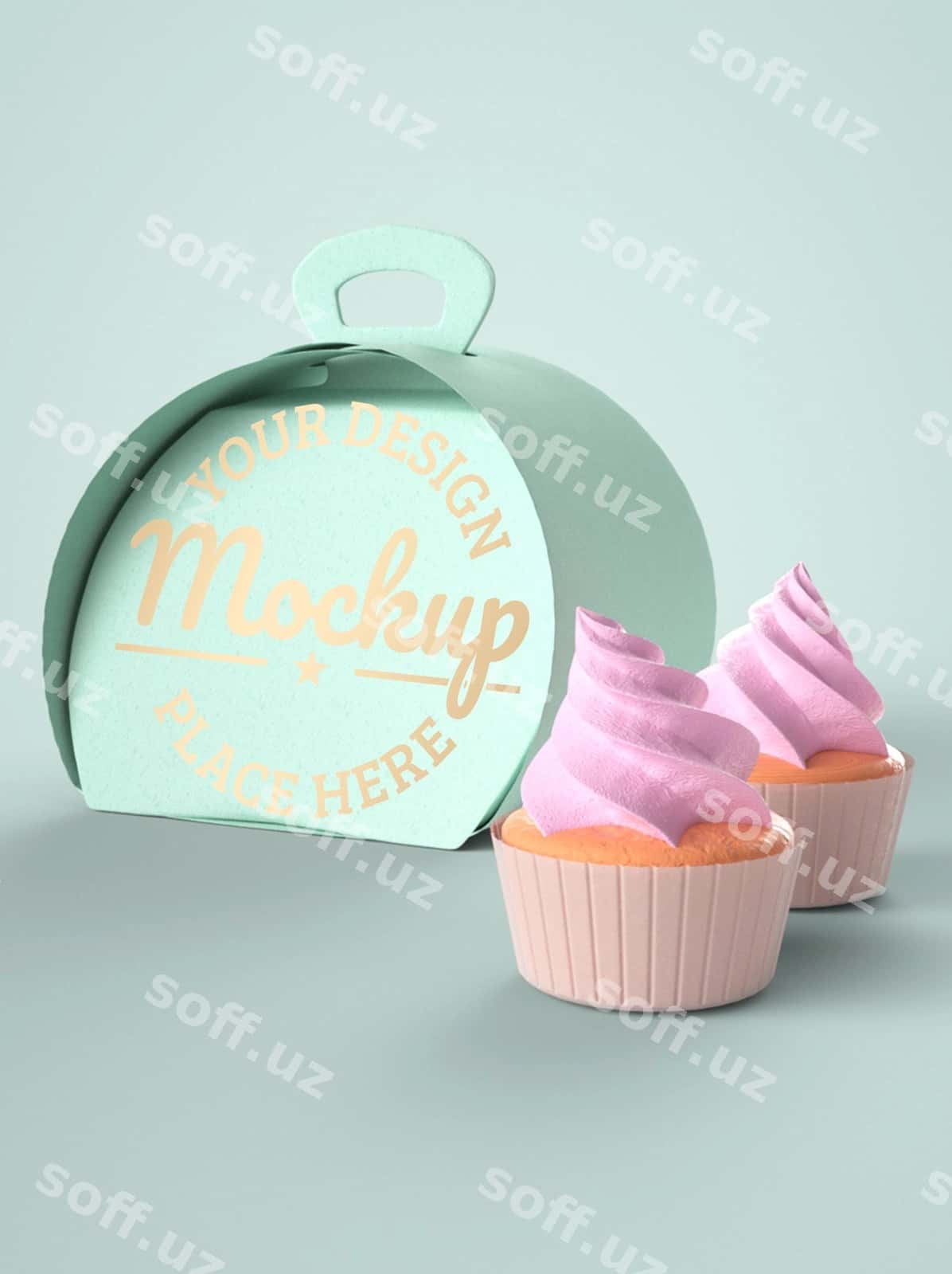 Tug'ilgan kun muzqaymoq namuna dizayni | Birthday ice cream mockup design 1