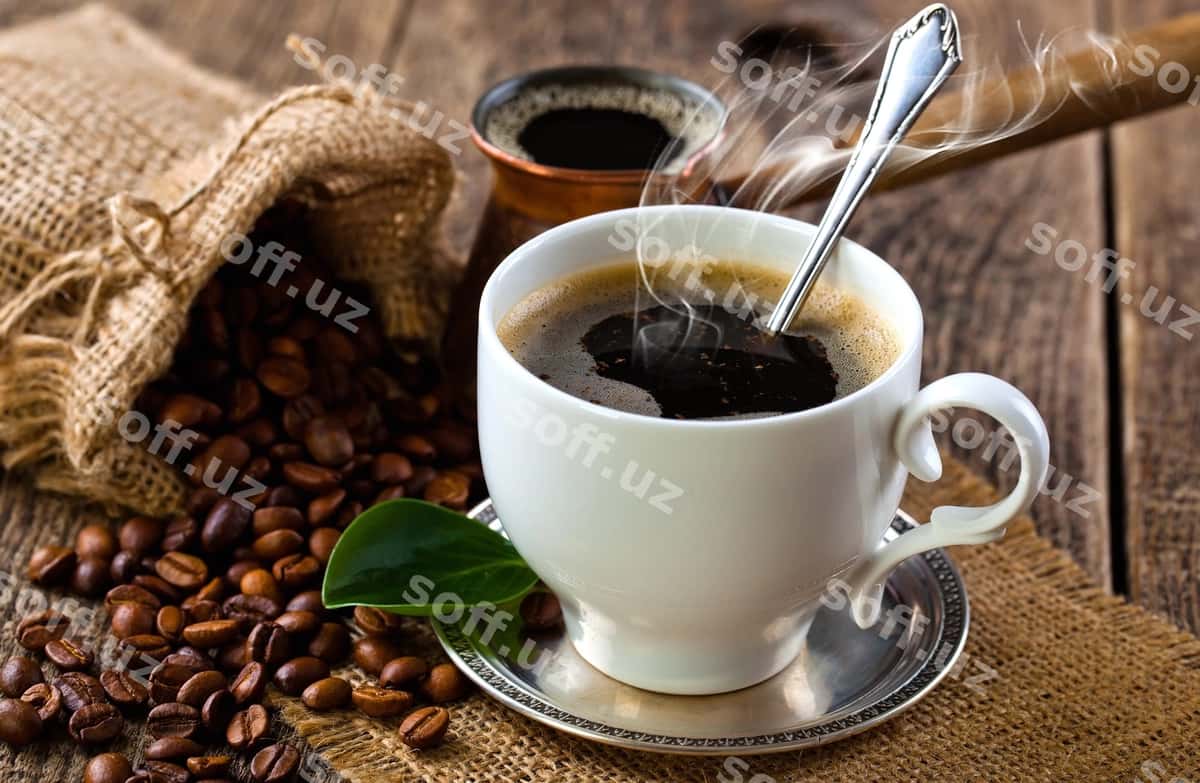 Qora qahva loviyalari eski fon | Black coffee beans old background 1
