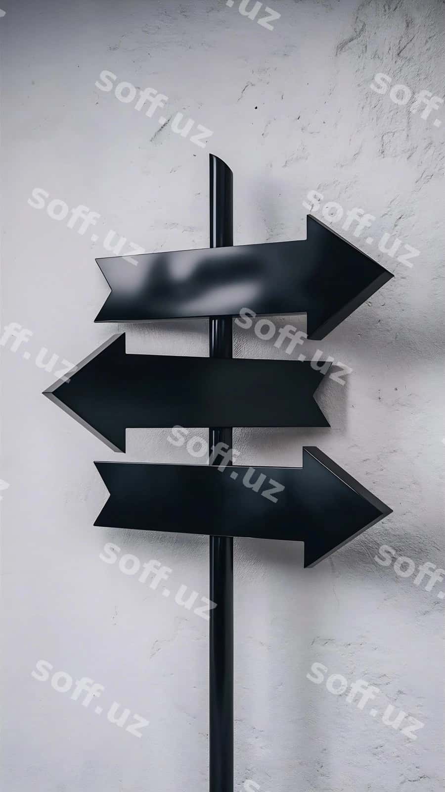 Qora yo'nalish belgilari | Black direction signs 1