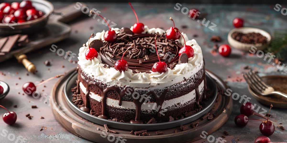 Qora o'rmon torti jadvali | Black forest cake table 1