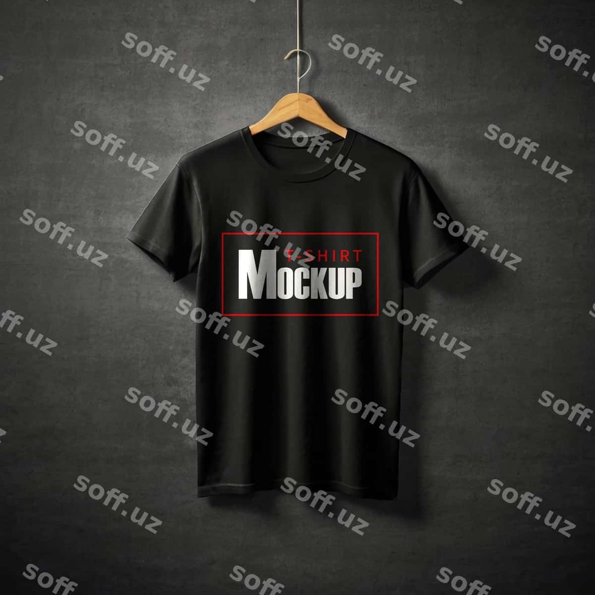 Qora futbolka namuna shabloni | Black tshirt mockup template 1
