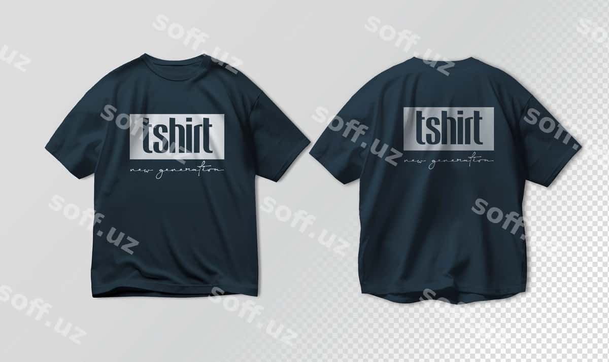 Qora futbolka maketi | Black tshirt mockup 1