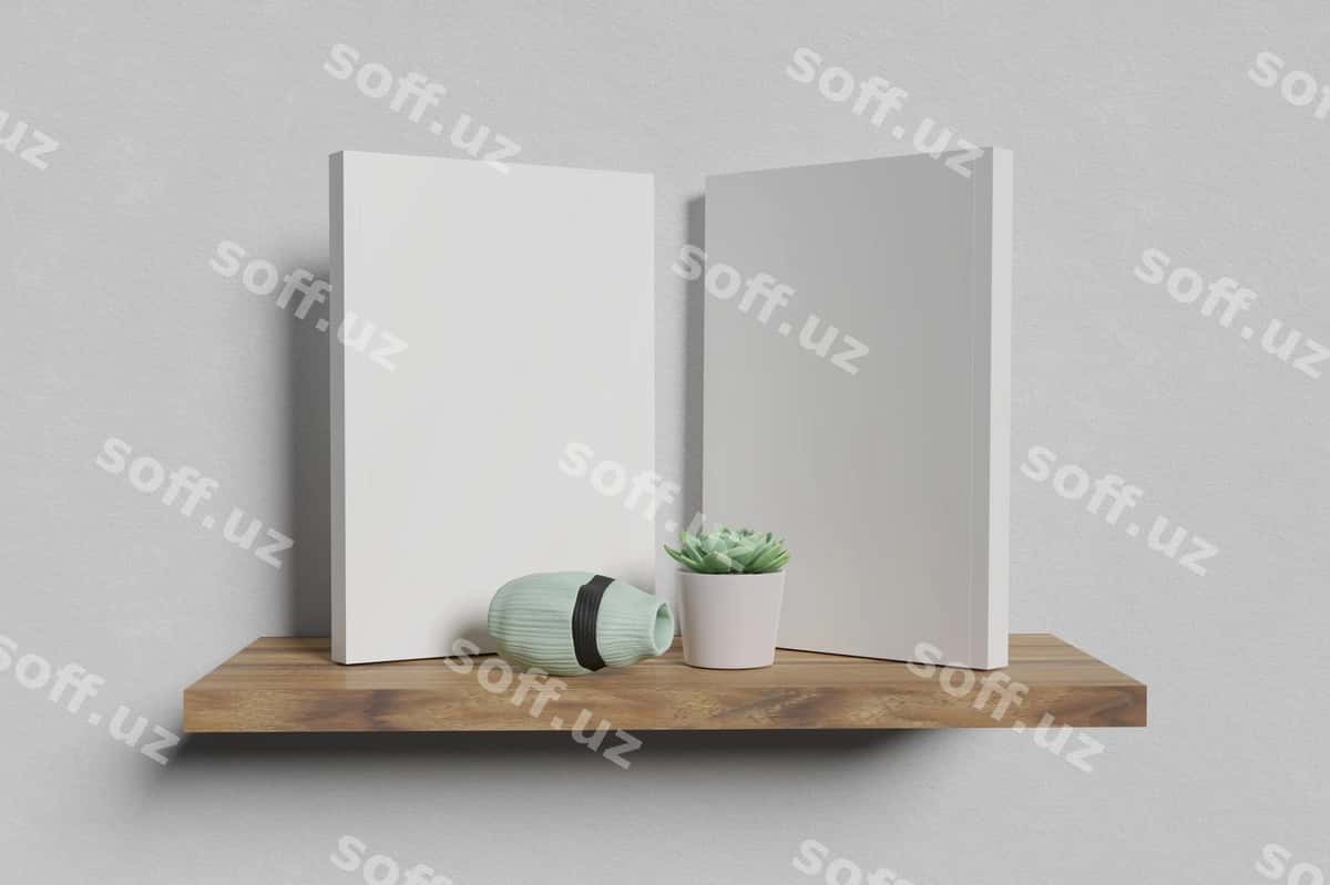 Bosh yo'qilgan kitob muqaddasi mockup | Blank book cover mockup 1