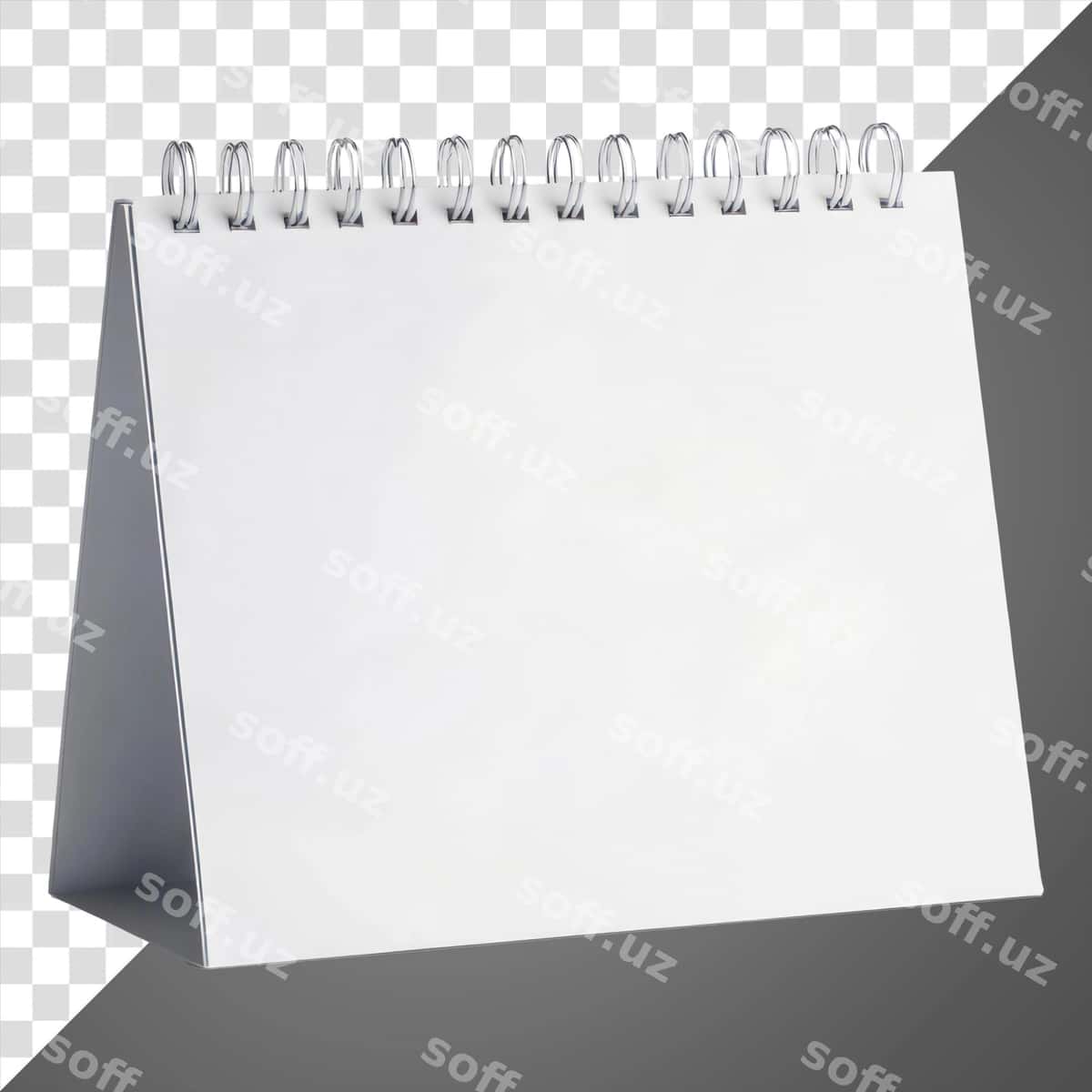 Bo'sh desktop spiral bog'langan taqvim | Blank desktop spiralbound calendar 1