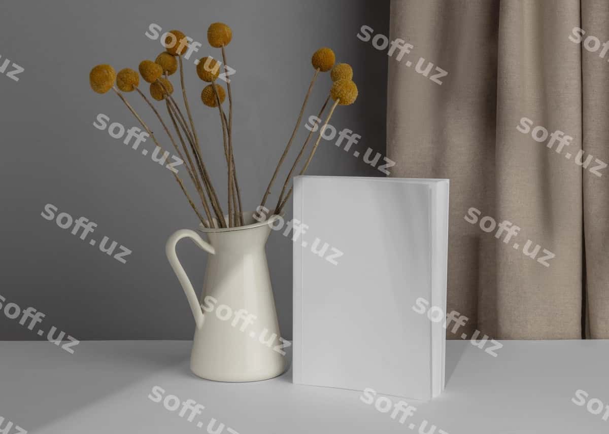 Kitob varaqi mockup dizayni | Book cover mockup design 1