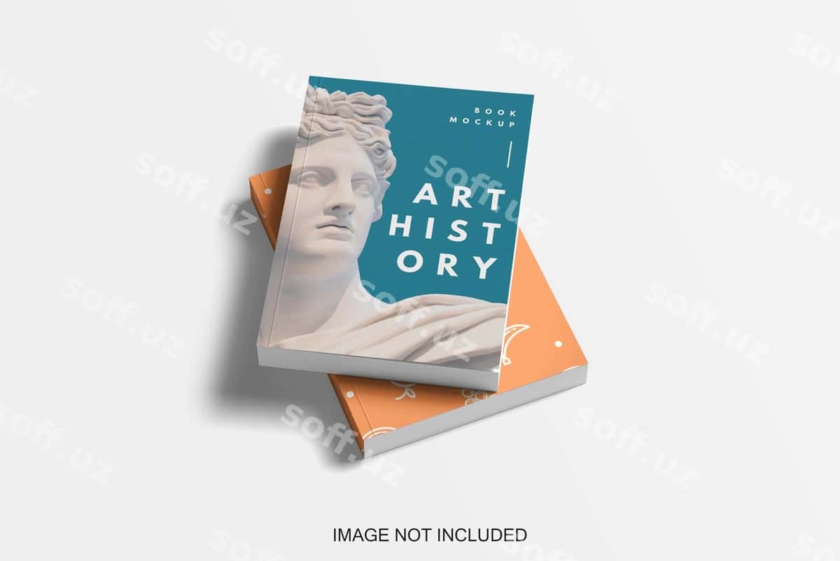 Kitob varaqi namunasi | Book cover mockup 1