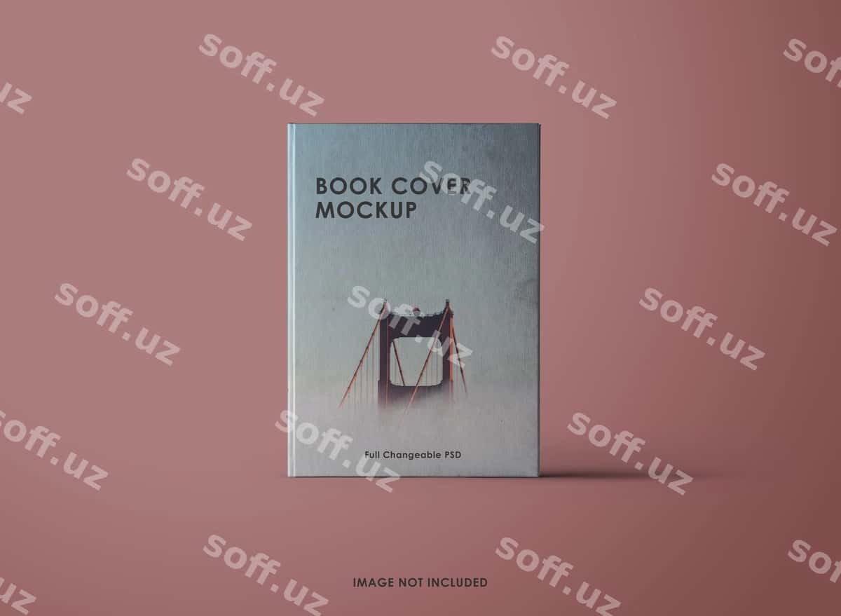Kitob qattiq qopqog'ri mockup ajraltirilgan | Book hard cover mockup isolated 1