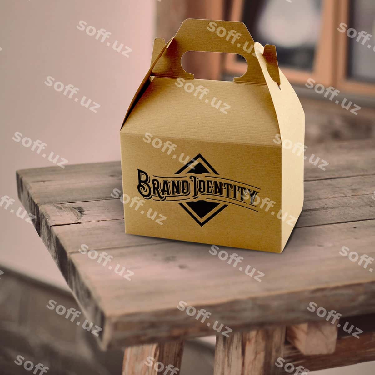Qutili qadoqlash maketi | Box packaging mockup 1
