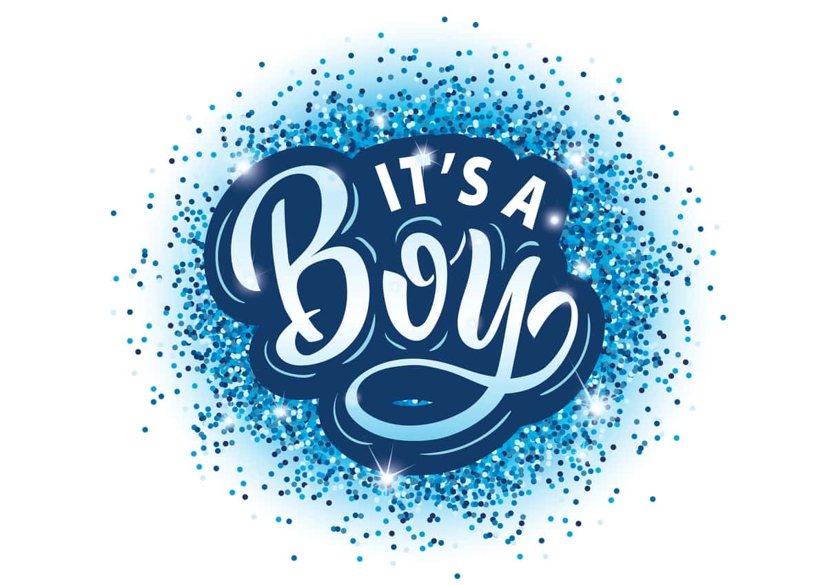 Plakat tug'ilgan bola jinsi bola yozuv fon uchqun dan | Poster birth child gender child inscription background from sparkles 1