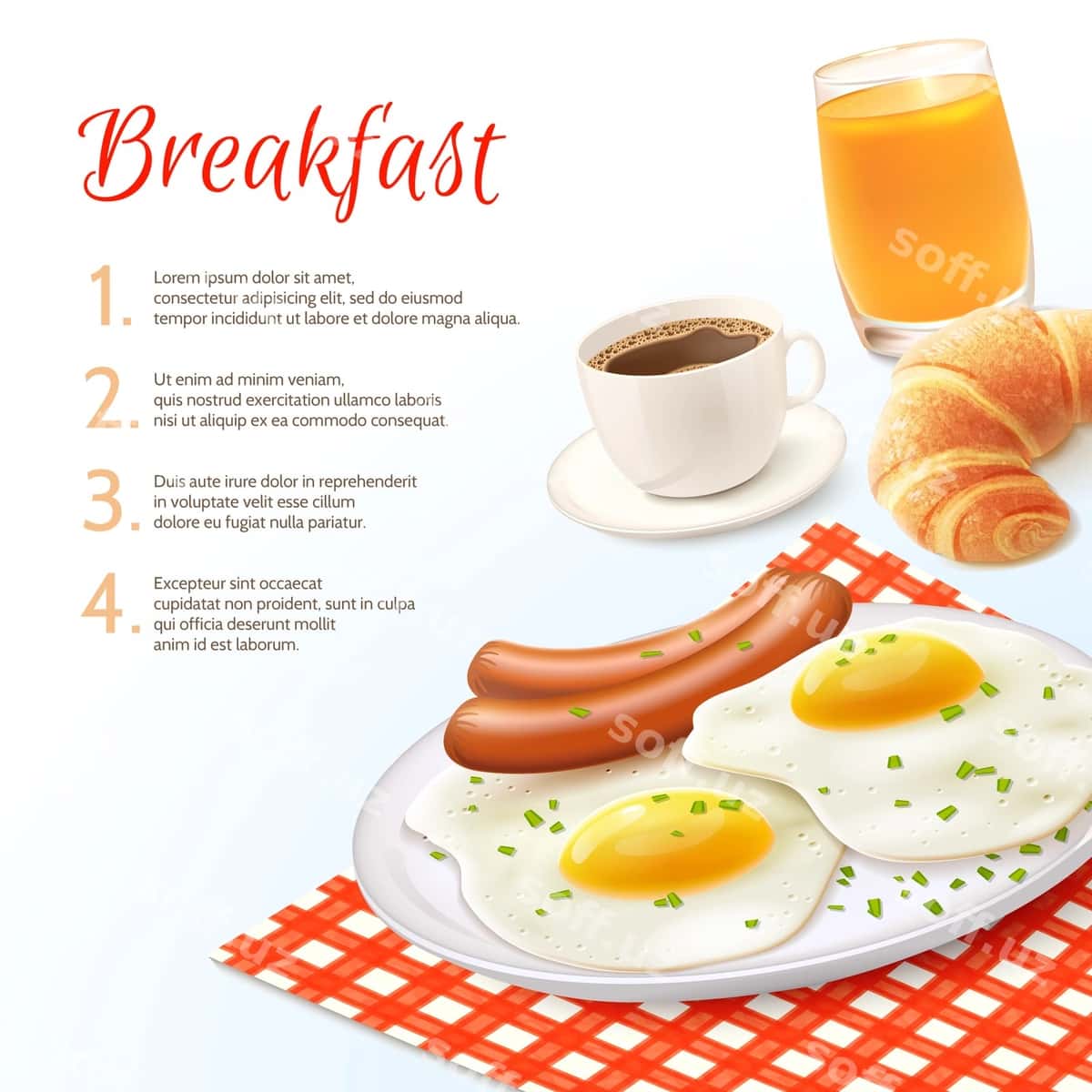 Nonushta orqa fon dizayni | Breakfast background design 1