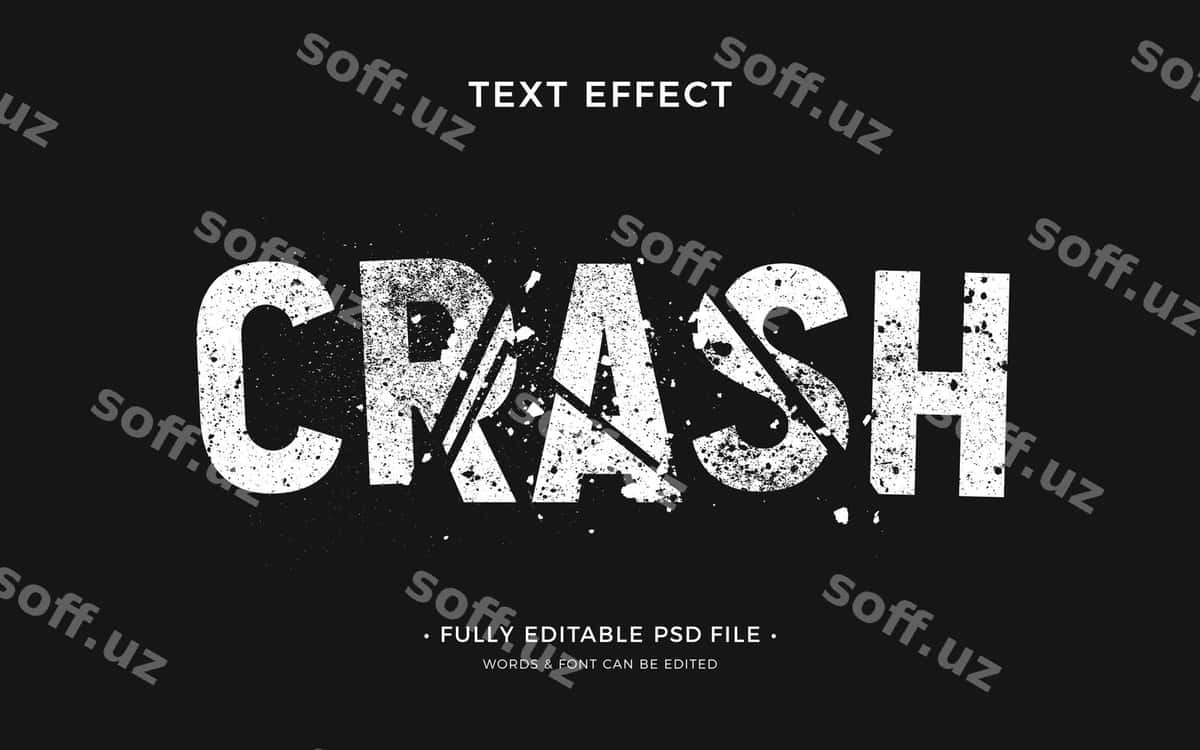 Singan shisha matn effekti | Broken glass text effect 1