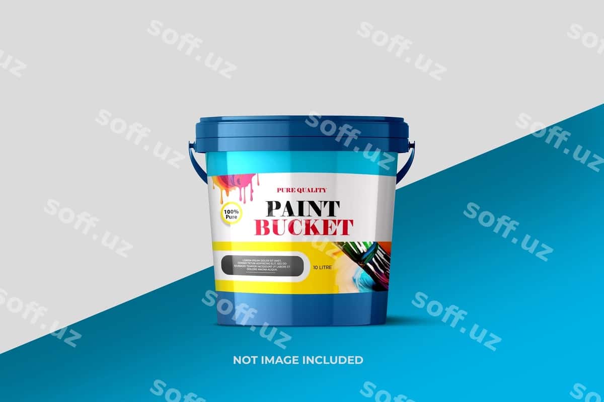 Vedro haqiqiy namuna | Bucket mockup realistic 1