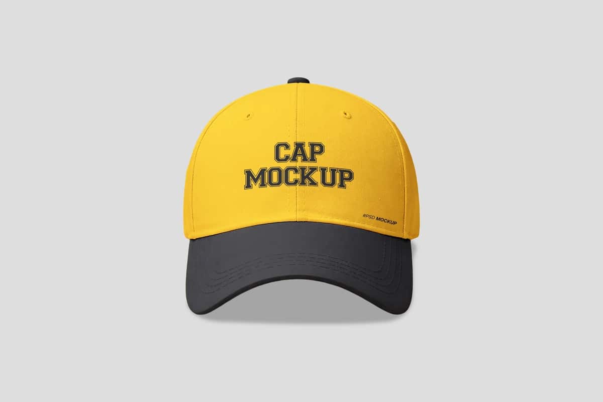 Ikki rangli beysbol kepkasi maketi | Two tone baseball cap mockup 1