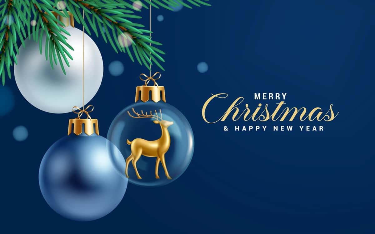 Rojdestvo ko'k tabrik kartasi clipart banner dizayni | Merry christmas blue greeting card clipart banner design wishing 1