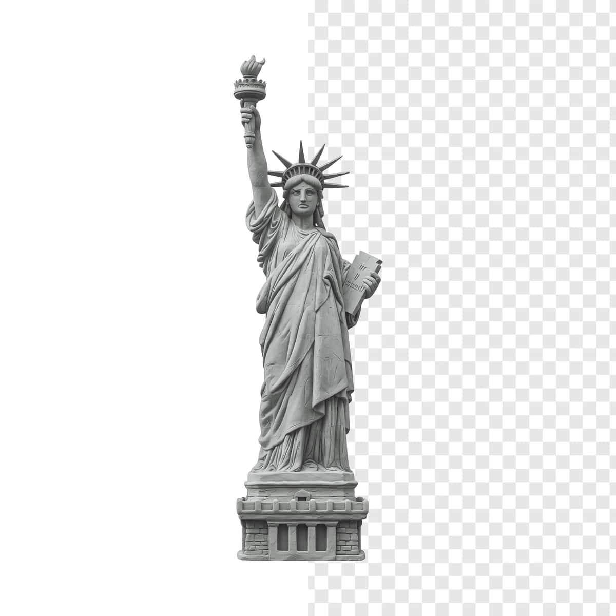 Ozodlik haykali izolyatsiya qilingan ramziy Amerika yodgorligi | Statue liberty isolated iconic american monument 1