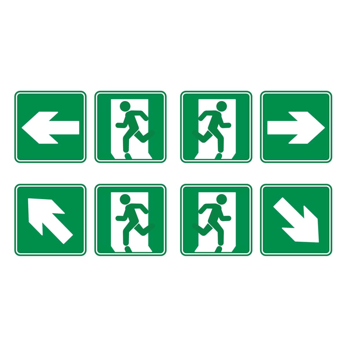 Yashil favqulodda chiqish belgilari | Green emergency exit signs 1