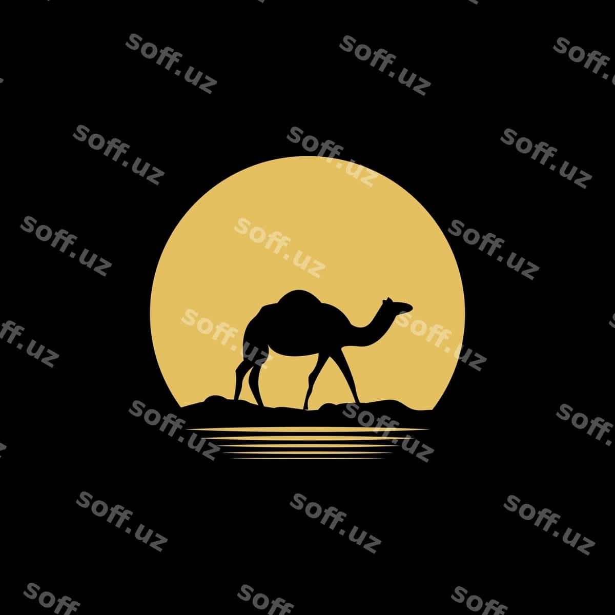 Delem ikon vektor illustratsiyasi | Camel icon vector illustration 1