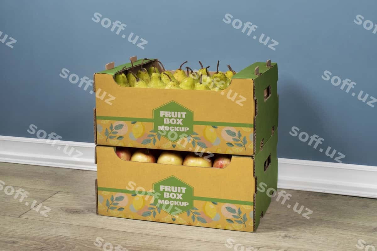 Karton konteyner sandig'i noklari | Cardboard container crate pears 1