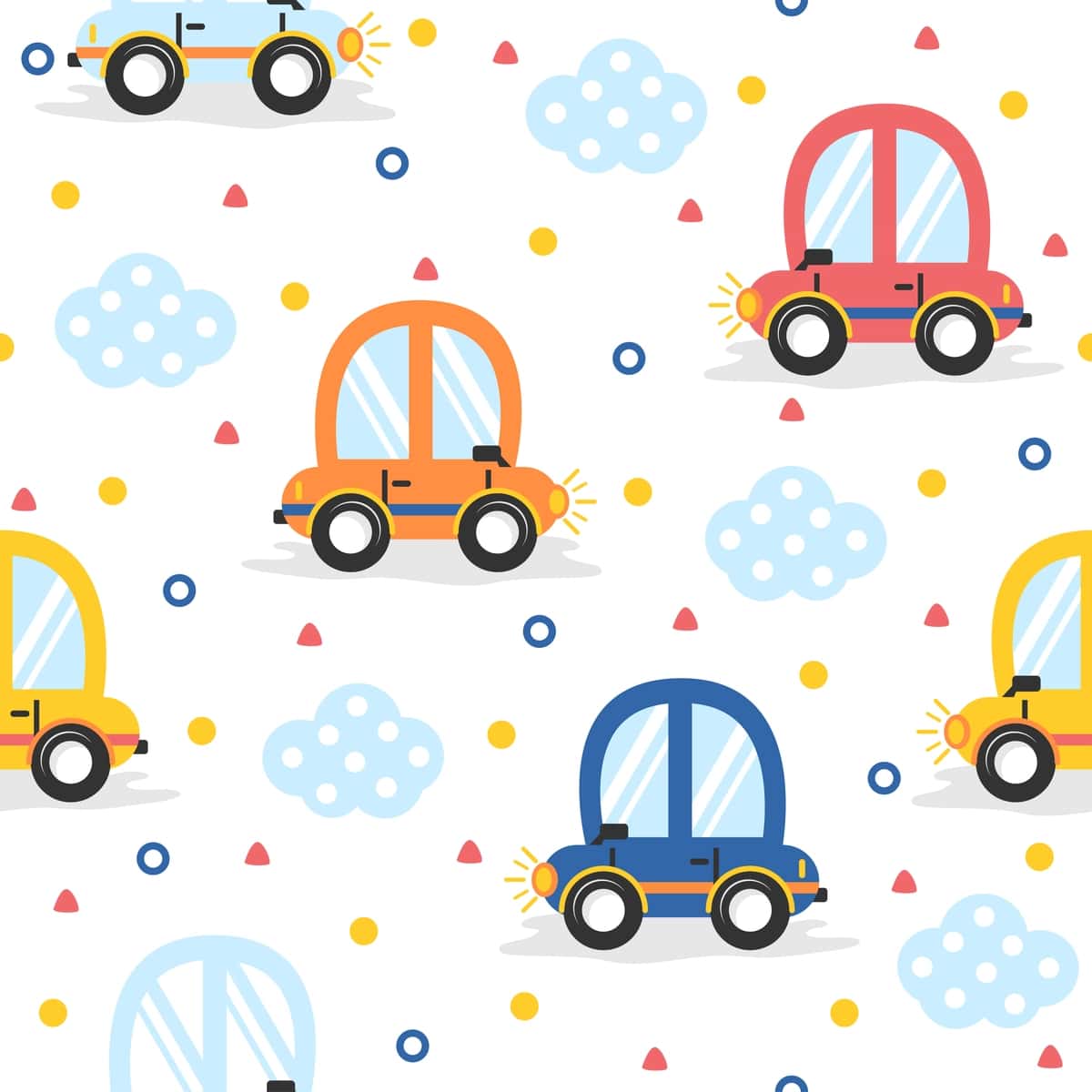 Yoqimli avtomobil multfilmlari naqshlari | Cute car cartoon pattern designs 1