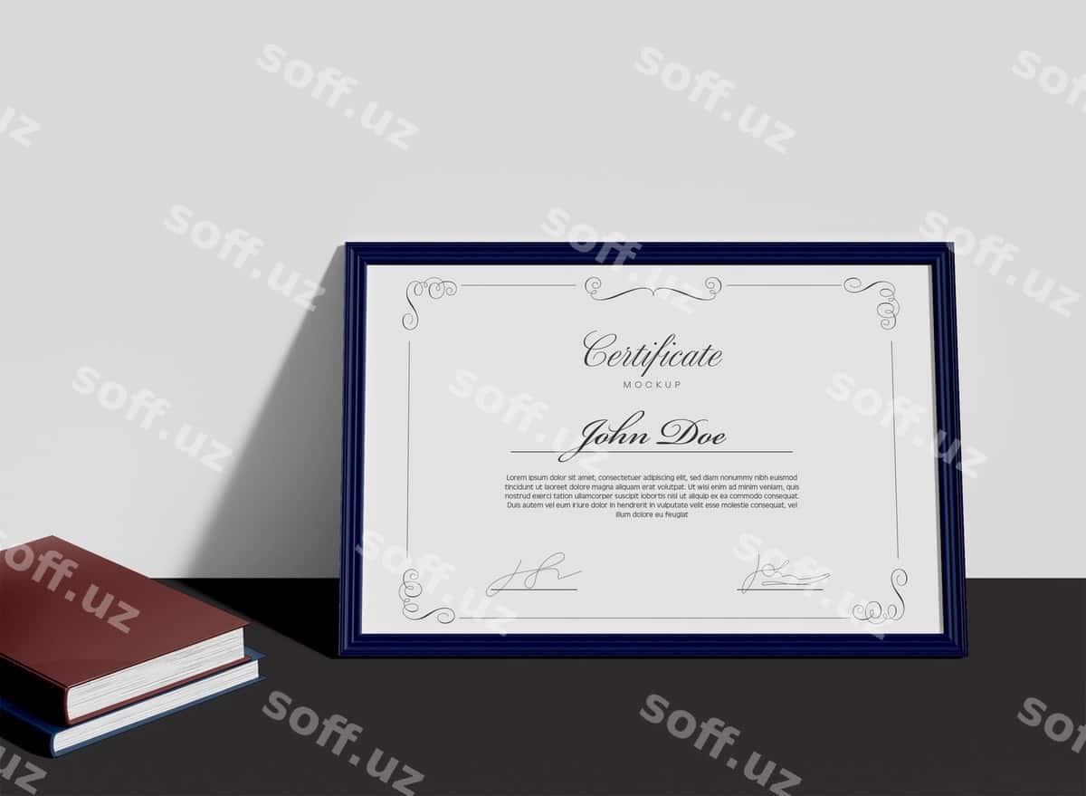 Sertifikat namunasi | Certificate mockup 1