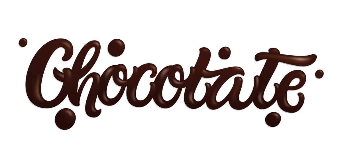 Shokoladli matn dizayni | Chocolate text design 1