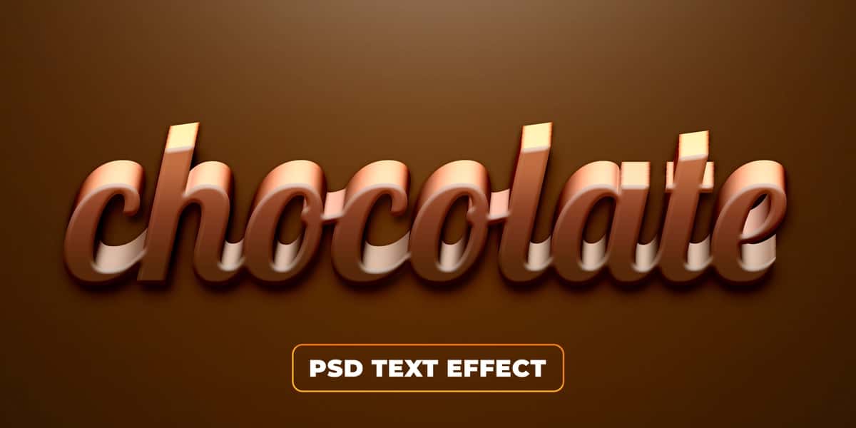 Shokolad bilan tahrirlanadigan matn effektli oziq-ovqat biznesi dizayn shablonlari | Chocolate editable text effect food business design template 1