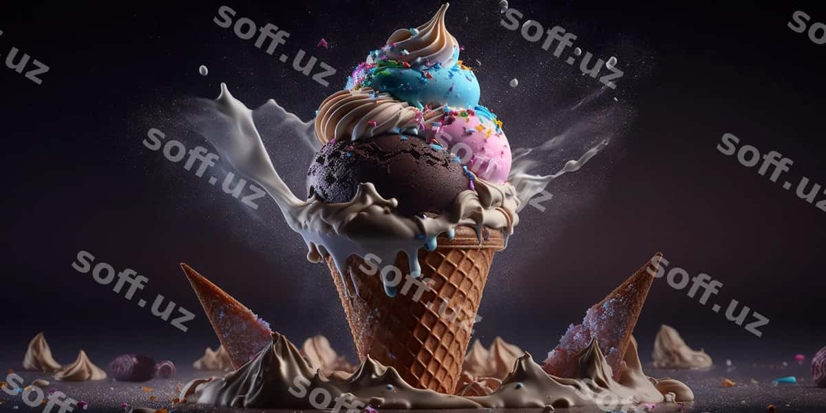 Shokoladli boylik muzqaymoq aylanmasi | Chocolaty decadent ice cream swirl 1