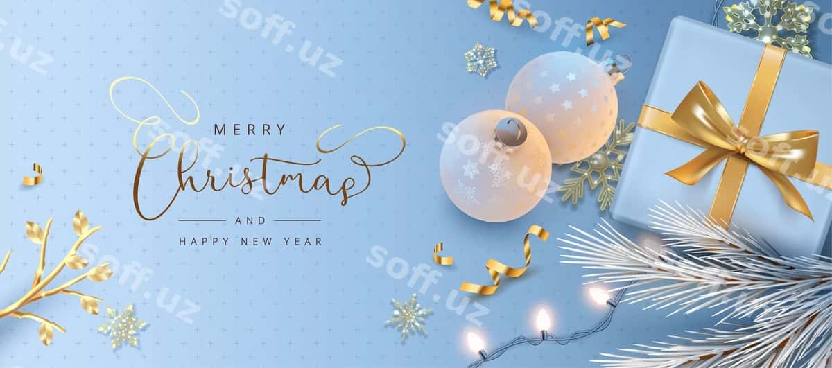 Yangi yil va Christmas banneri | Christmas new year banner 1
