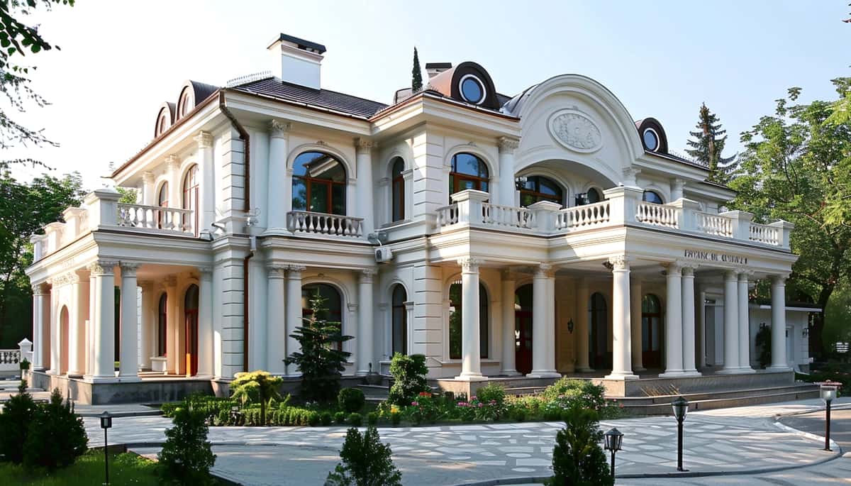 Hashamatli dizayn bog'iga ega klassik uy | Classic house with luxury design garden 1