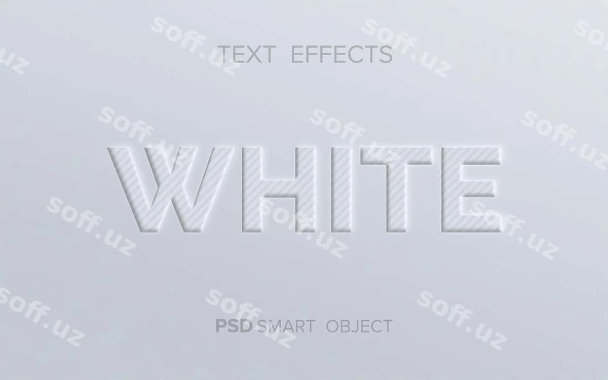 Toza kabartma matn effekti | Clean emboss text effect 1