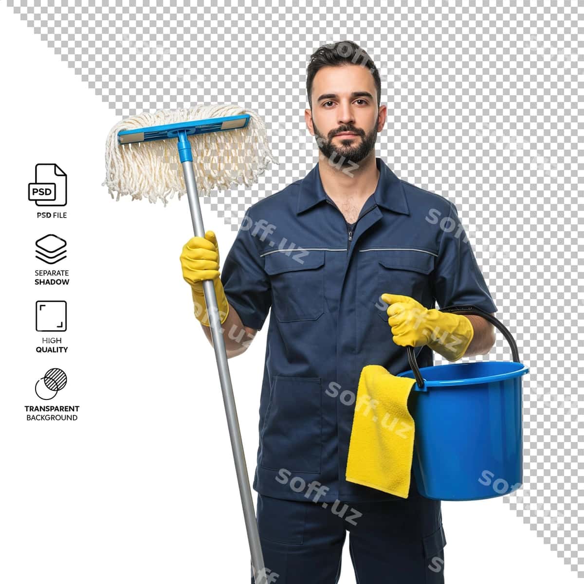Tozalash xizmati xodimi | Cleaning service worker 1