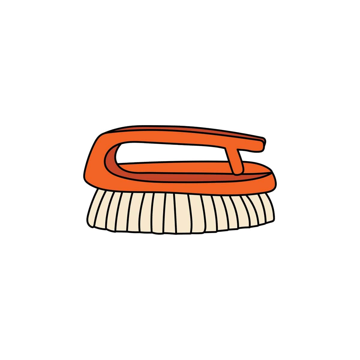 Bolalar multfilm vektor tasvirini tozalash cho'tkasi izolyatsiya qilingan | Kids drawing cartoon vector illustration cleaning brush isolated 1