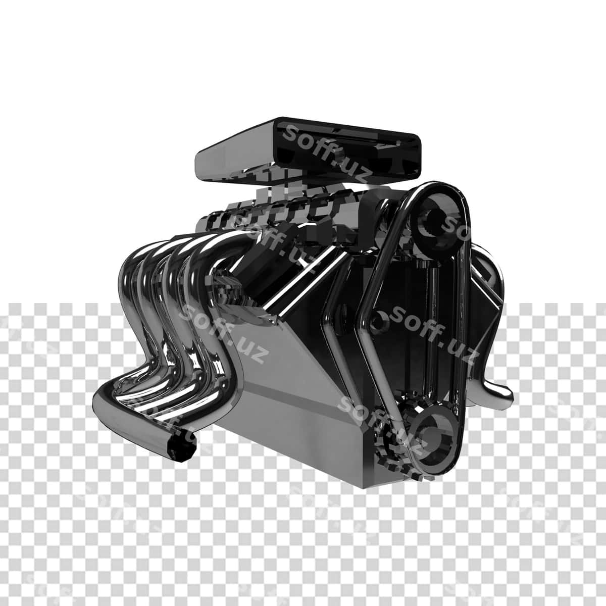 Yaqin rasm mashina dvigatelyori ajraltirilgan | Close up car engine isolated 1
