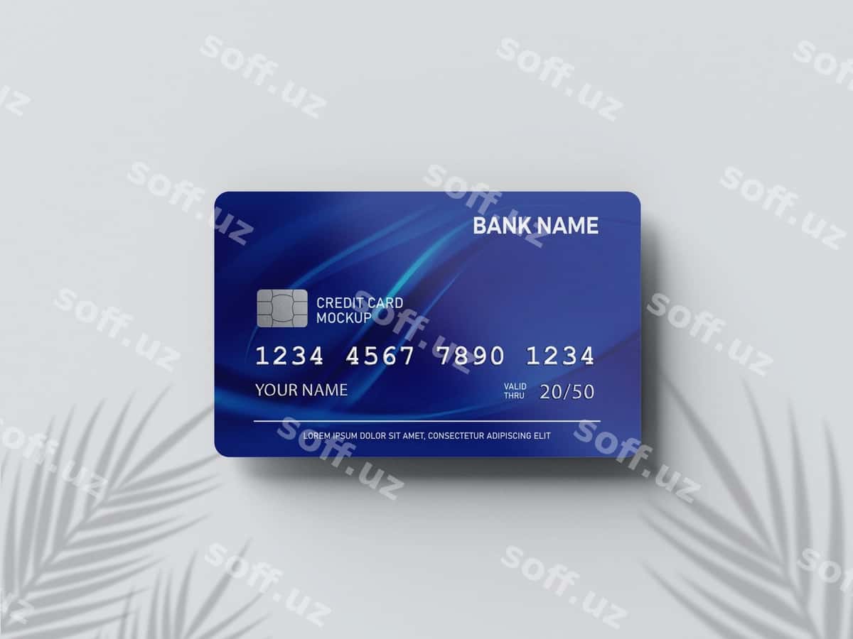 Yaqinlik kredit karta mockup | Close up credit card mockup 1