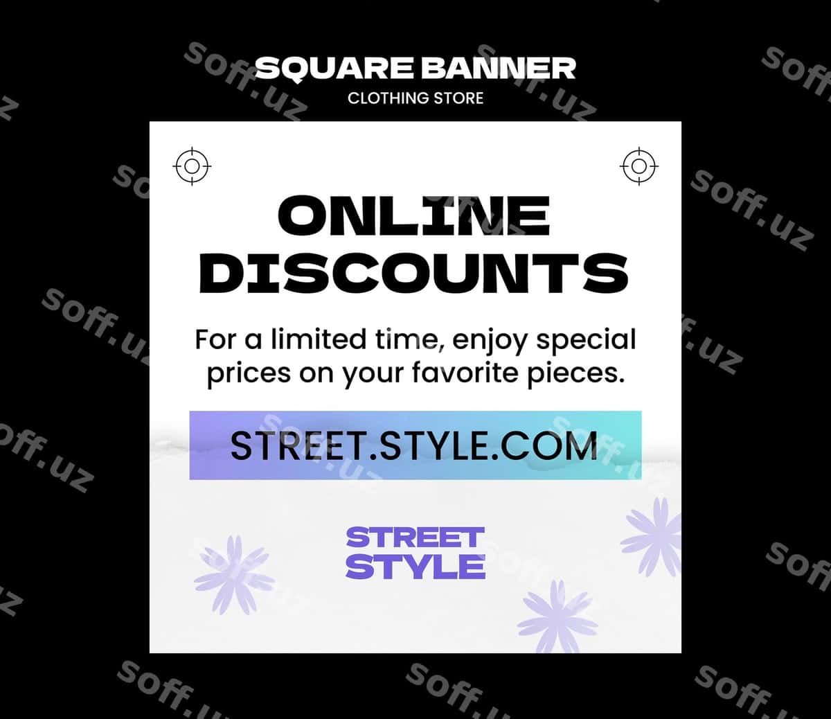 Kiyim do'koni shabloni dizayni | Clothing store template design 1