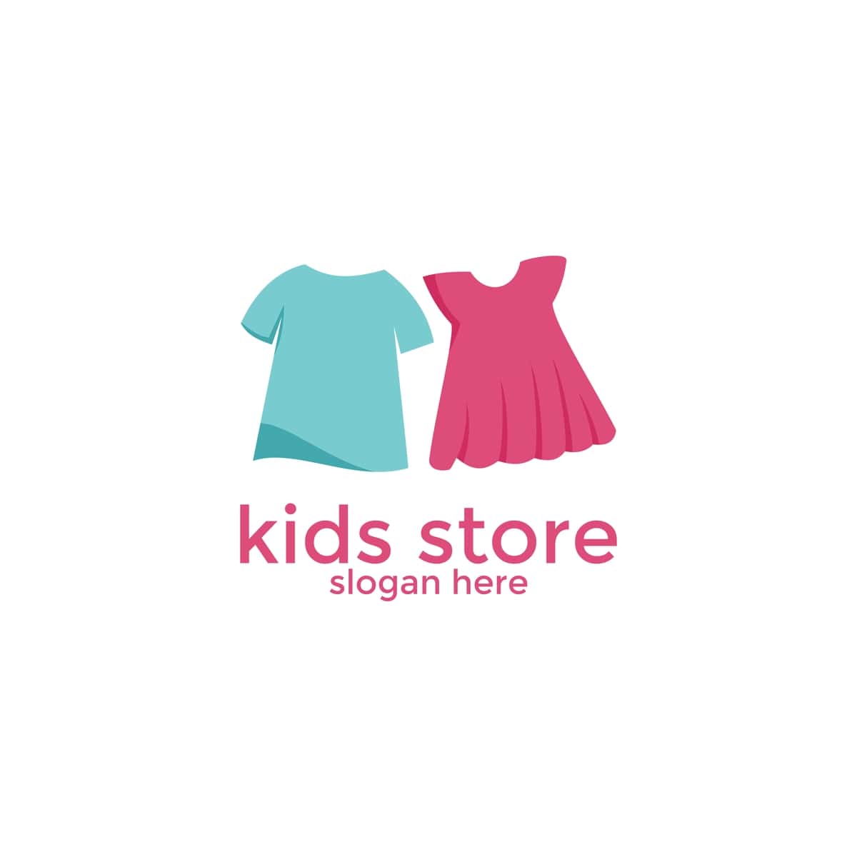 Bolalar kiyimlari moda logotipi shablonlari ko'ylak logotipi vektor kiyimlari | Kids cloth fashion logo designs template shirt logo vector clothes 1