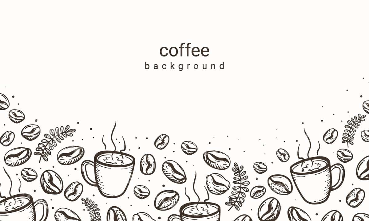 Qahva loviyalari kofe kubogi foni | Coffee beans coffee cup background 1