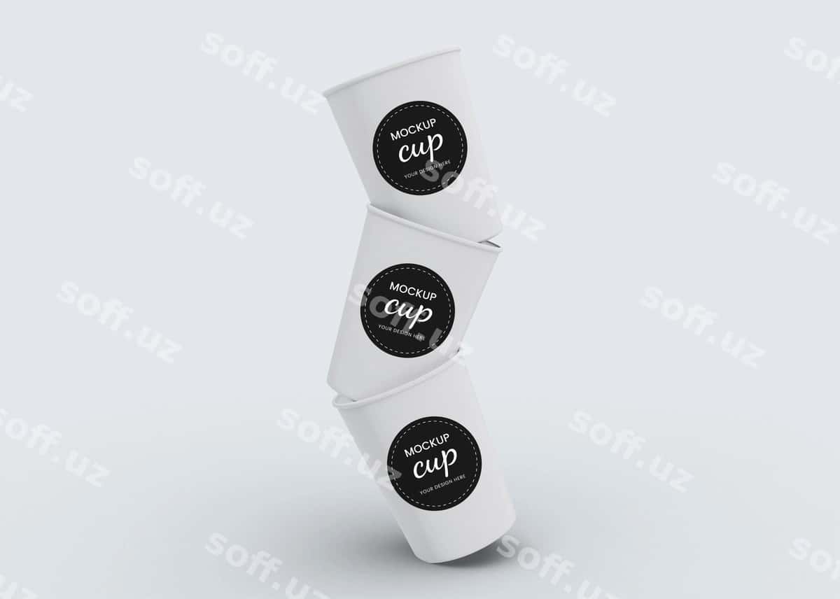 Kofe stakanchi uchun qadoqqa namuna | Coffee cup packaging mockup 1