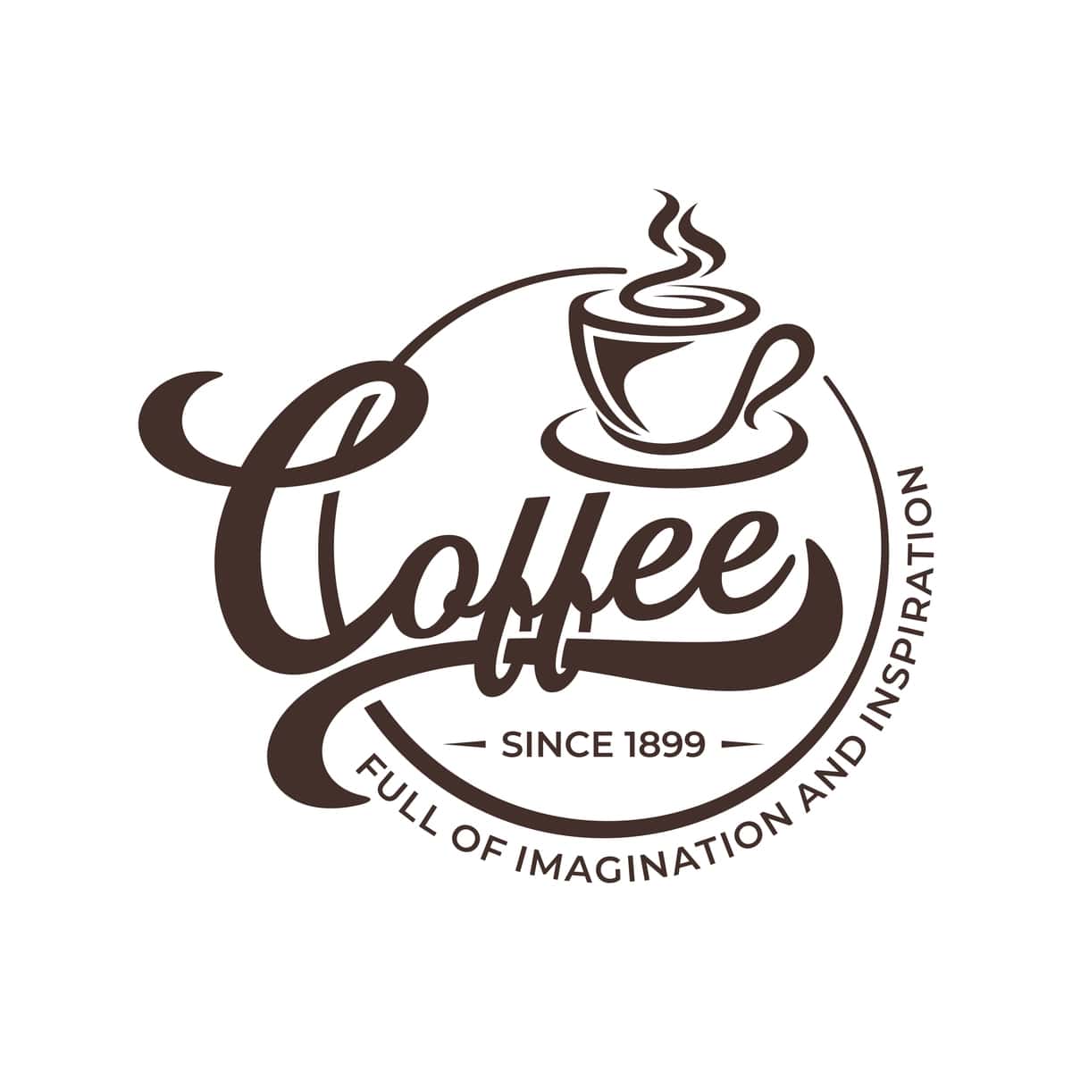 Vintage qahva logotipi shabloni | Vintage coffee logo template 1