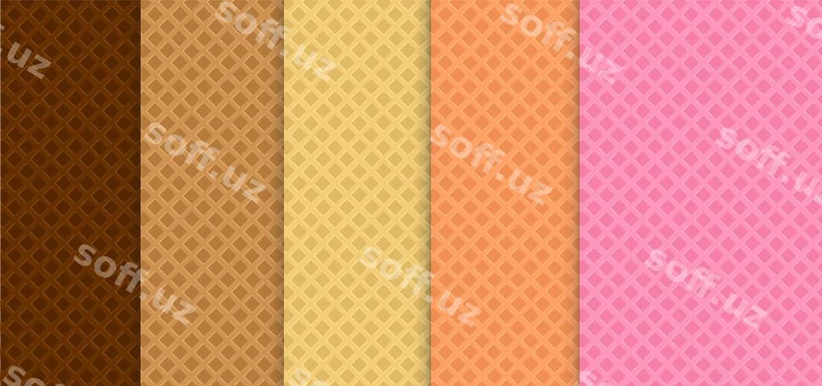 To'plam gofret choksiz naqsh | Collection wafer seamless pattern 1